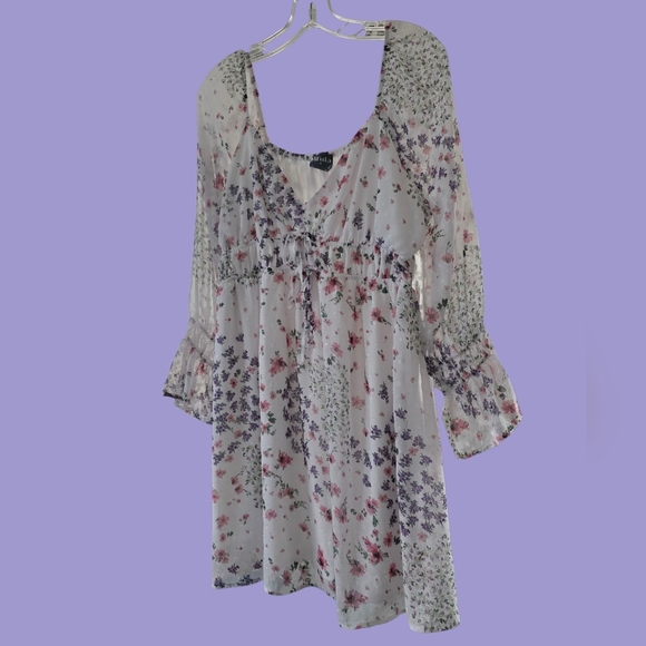 ARULA Pastel Floral Midi Dress size medium - Picture 1 of 6